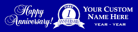 Happy 1st Anniversary Banner Seal