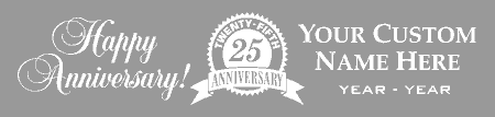 Happy 25th Anniversary Banner Seal