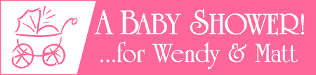 Baby Shower Banner w/Carriage