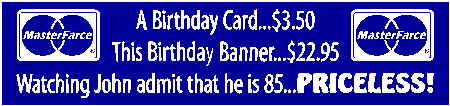 Priceless 85th Birthday Banner Spoof