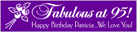Fabulous at 95 Birthday Banner with Bouquet