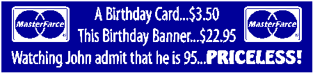 Priceless 95th Birthday Banner Spoof