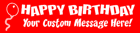 Happy Birthday Banner Custom Bottom