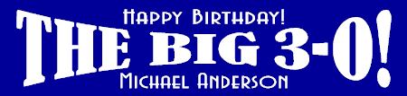 Double Arch BIG NUMBER Birthday Banner