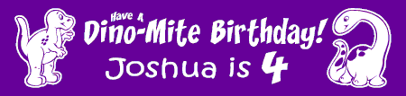 Dino-Mite Birthday Banner
