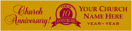 10 Year Church Anniversary Banner