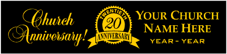20 Year Church Anniversary Banner