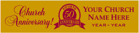 50 Year Church Anniversary Banner