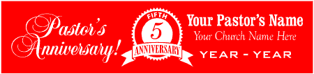 5 Year Pastor's Anniversary Banner