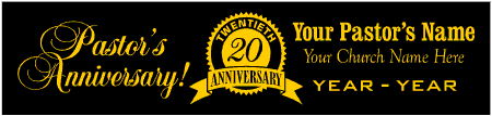 20 Year Pastor's Anniversary Banner