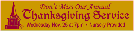 Thanksgiving Service Banner
