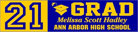 23 GRAD 2-tone High School Graduation Banner