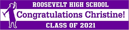 Happy Female Grad Graduation Banner