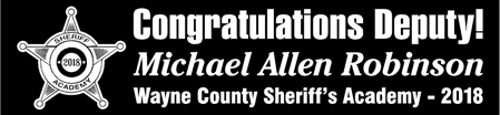 Sheriff Academy Graduation Banner