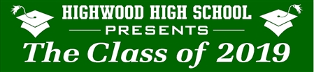 2 Caps School Class Graduation Banner