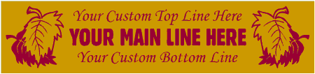 Autumn Leaves Custom 3-Line Banner