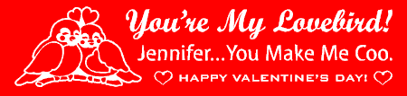 Valentine Lovebirds Banner