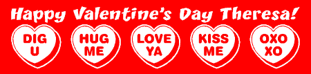 Valentine Candy Hearts Banner