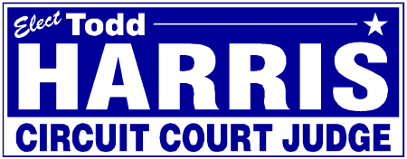 Block Style Circuit Court Judge Political Campaign Banner
