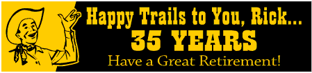 Happy Trails Western Retirement Banner