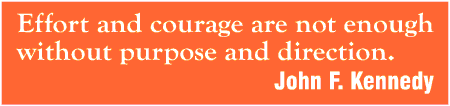 Effort and Courage Kennedy Quote Banner