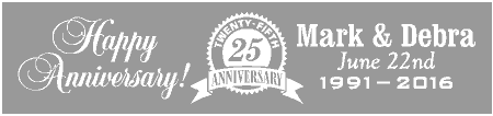 Happy 25th Anniversary Seal Banner