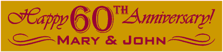 Happy 60th Anniversary Banner 3