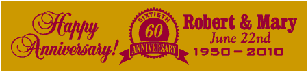 Happy 60th Anniversary Seal Banner