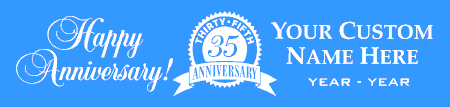 Happy 35th Anniversary Banner Seal