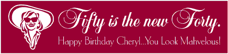 Fifty is the New Forty Birthday Banner