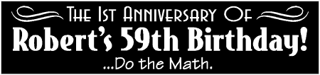 Humorous Anniversary 60th Birthday Banner