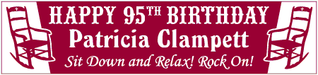 95th Birthday Banner with Rocking Chairs