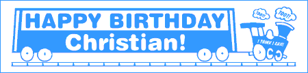 Child Birthday Banner Train