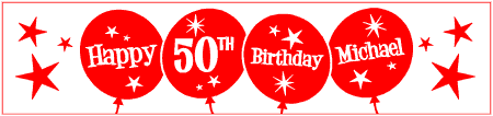 Happy Birthday Festive Balloon Series Banner