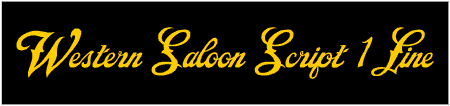 Western Saloon Script 1 Line Custom Text Banner