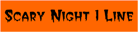 Scary Night 1 Line Custom Text Banner