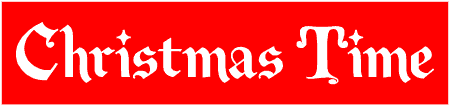 Christmas Time 1 Line Custom Text Banner