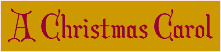 A Christmas Carol 1 Line Custom Text Banner