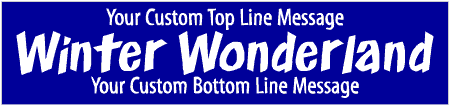 Winter Wonderland 3 Line Custom Text Banner