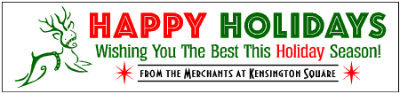 Festive Happy Holidays Banner with Reindeer