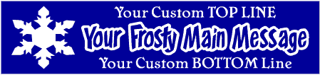 Big Snowflake Custom 3-Line Banner