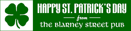 Happy St. Patrick's 4-Leaf Clover Banner