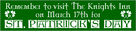 Medieval Knight Styled St. Patrick's Day Banner