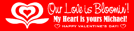 Valentine Heart Blossom Banner