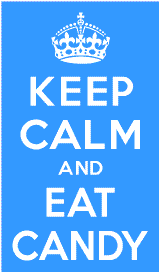 Keep Calm and Eat Candy 2.4 Vertical Banner