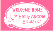 Lil Duckie Welcome Home New Baby Banner