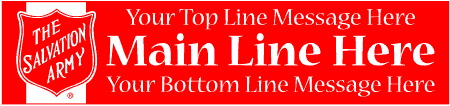 Salvation Army Banner Contemporary 3-Line Custom Text
