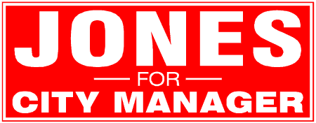 Dark Background Block Style City Manager Political Campaign Banner