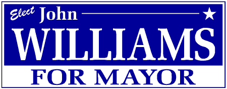 Serif Style Mayor Political Campaign Banner