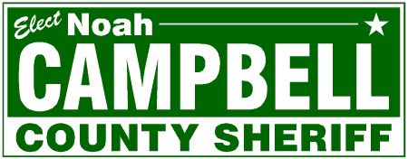 Block Style County Sheriff Political Campaign Banner